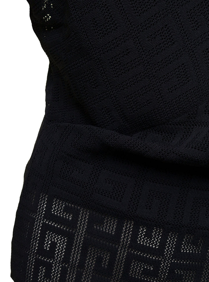 Givenchy Women Black Top With Draped Neckline In Viscose Woman