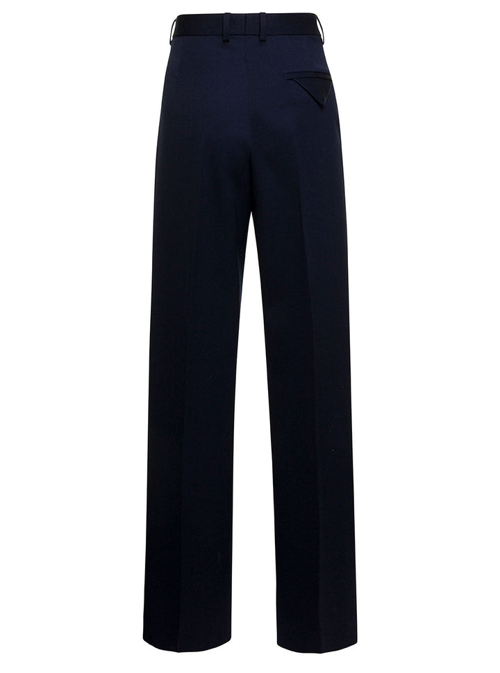 Bottega Veneta Women Blue Tailored Pants In Wool Woman