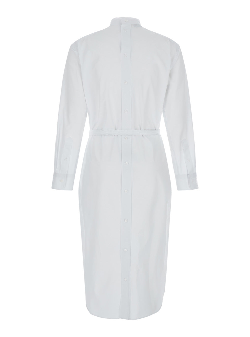 Fendi Women White Long Chemisier Dress In Cotton Woman