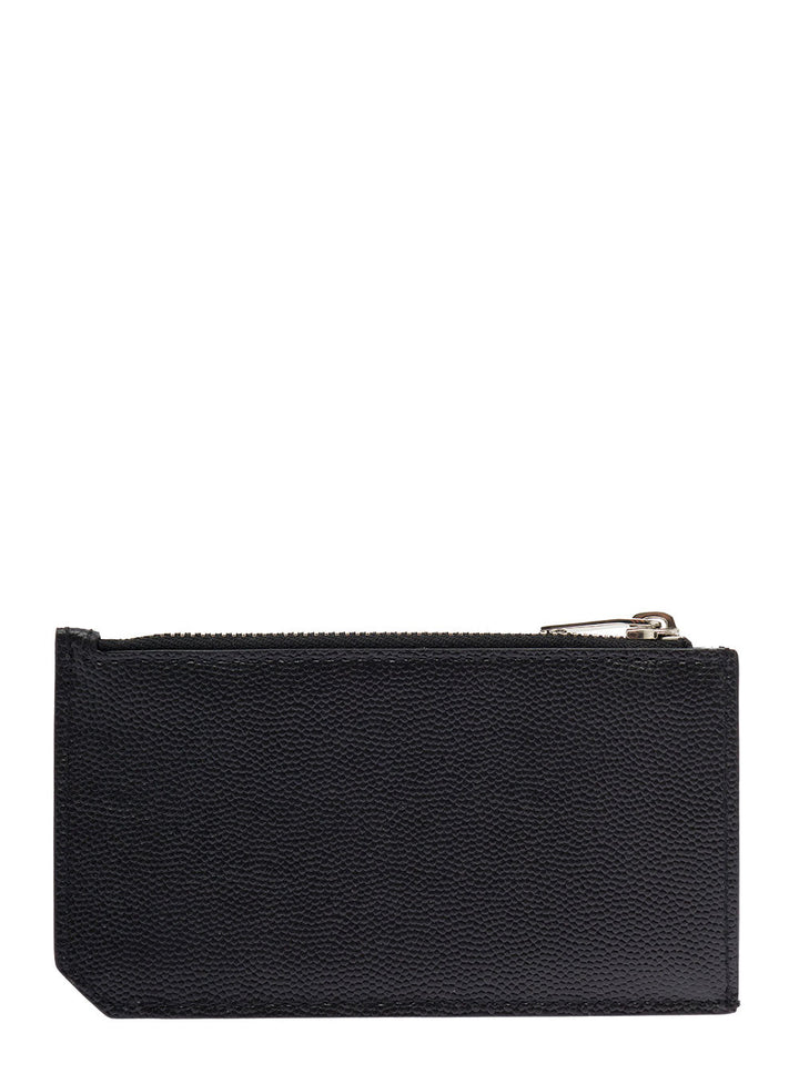 Saint Laurent Men Saint Laurent Man's Black Leather Card Holder