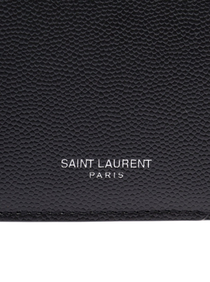 Saint Laurent Men Saint Laurent Man's Black Leather Card Holder