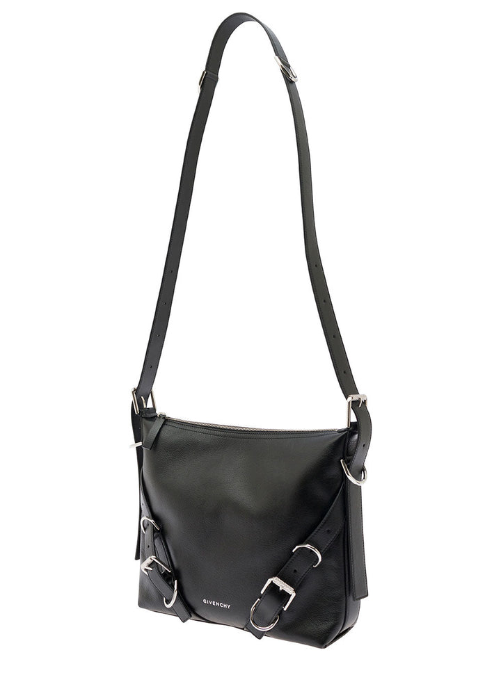 Givenchy Men 'Voyou' White Crossbody Bag With Logo And Buckle Detail In Leather Man