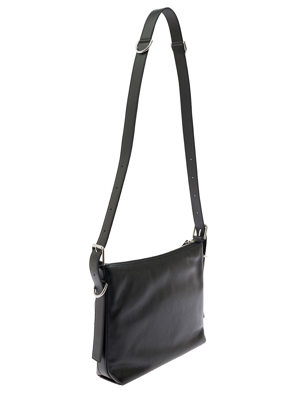 Givenchy Men 'Voyou' White Crossbody Bag With Logo And Buckle Detail In Leather Man