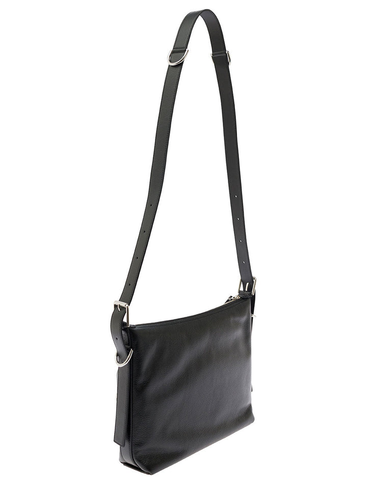 Givenchy Men 'Voyou' White Crossbody Bag With Logo And Buckle Detail In Leather Man