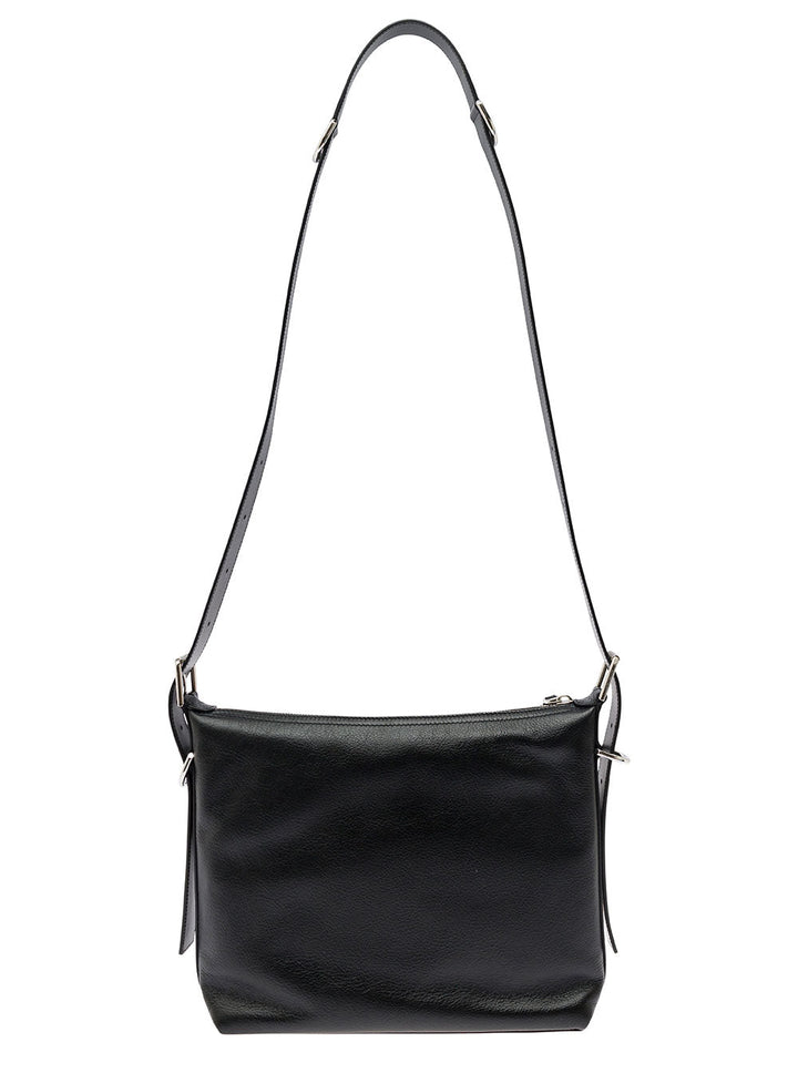 Givenchy Men 'Voyou' White Crossbody Bag With Logo And Buckle Detail In Leather Man