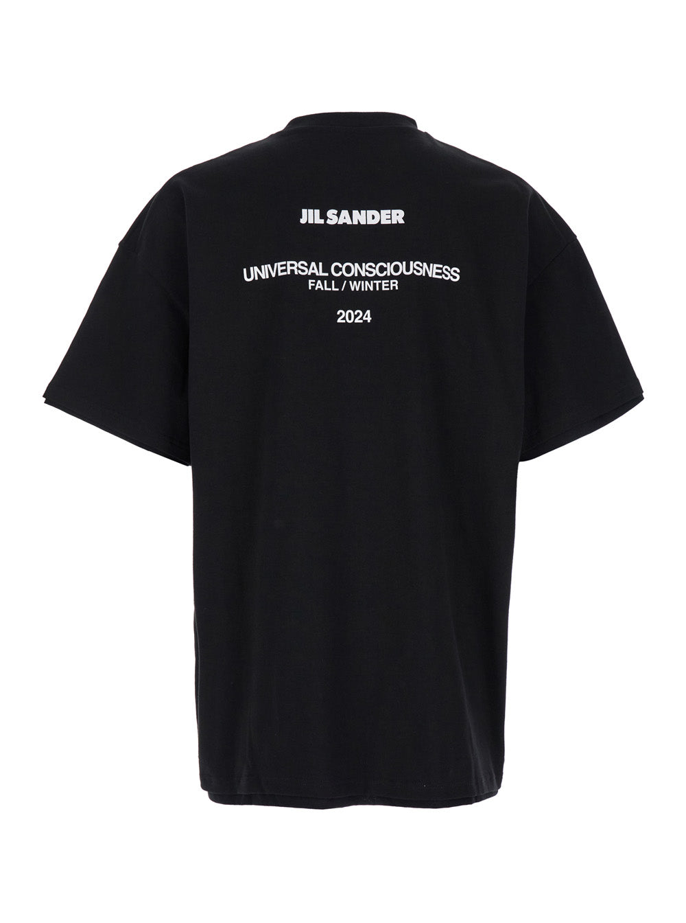Jil Sander Men Black Double-Layers T-Shirt In Cotton Man