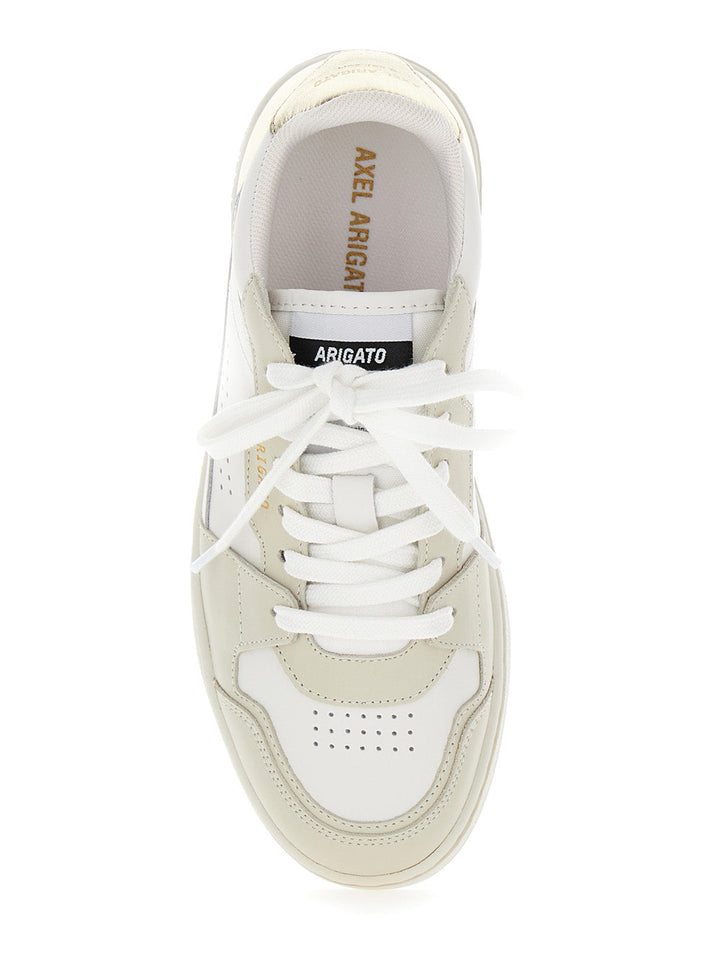 Axel Arigato Women 'Dice Lo' White Sneakers With Logo Detail And Metallic Heel Tab In Suede And Leather Woman