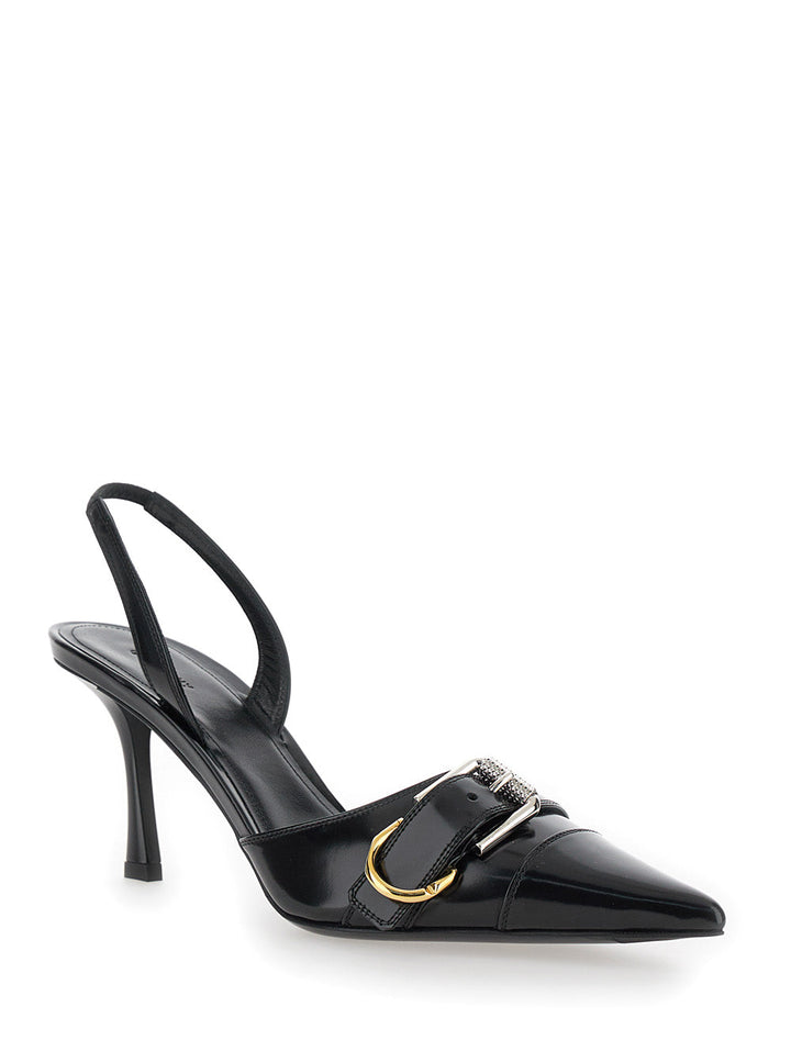 Givenchy Women 'Voyou' Black Slingback Pumps With A Buckle In Patent Leather Woman