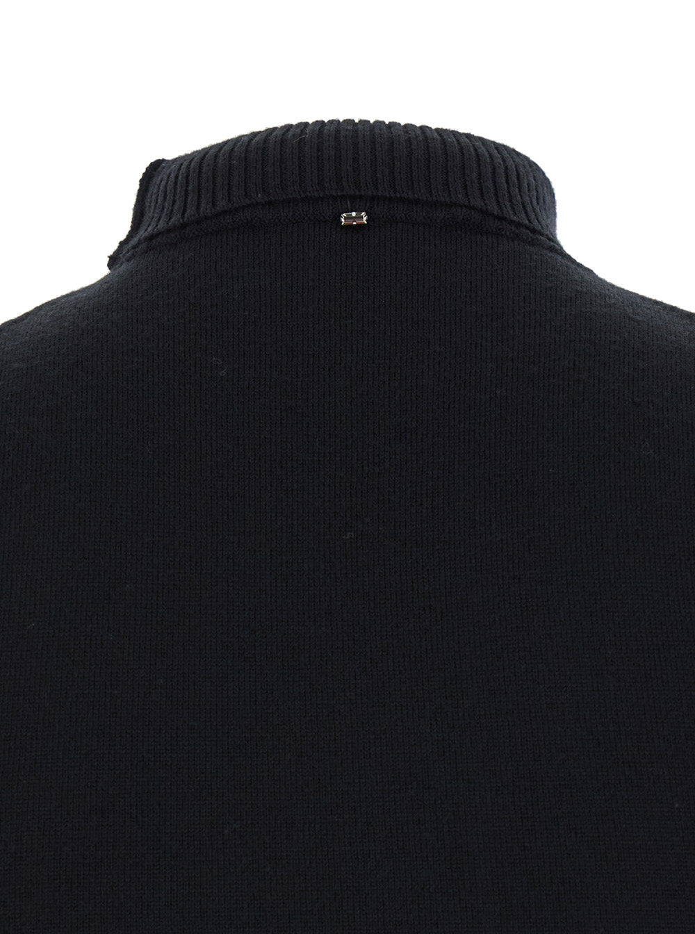 Sportmax Women Black Sleeveless Top With Ribbed Trim In Wool Woman