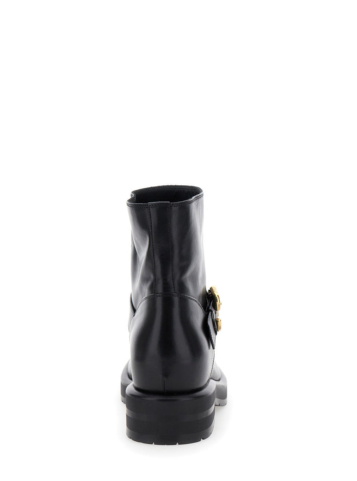 Chloé Women 'Coddington' Black Ankle Boots With Paddington Buckle In Leather Woman