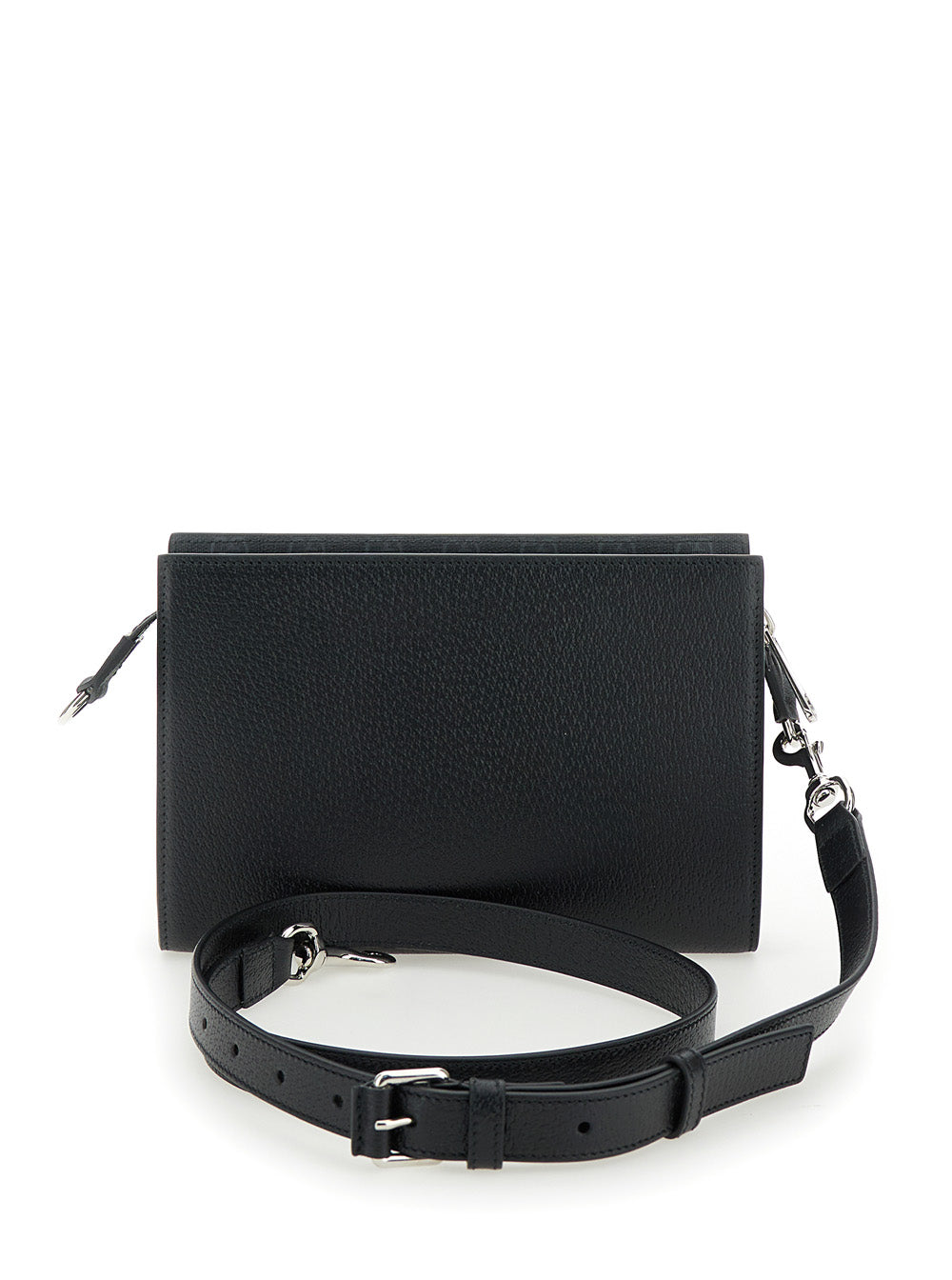 GUCCI Super Mini Black Leather Crossbody Bag with Logo Patch – Men | Designer Collection