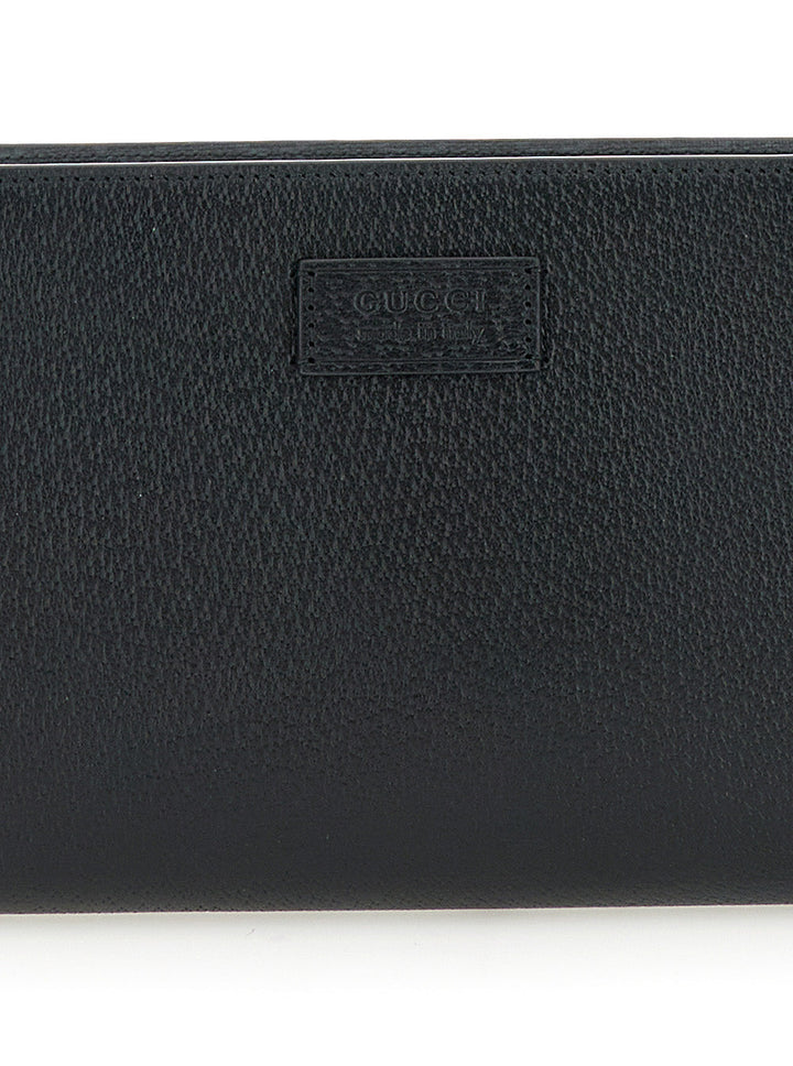 GUCCI Super Mini Black Leather Crossbody Bag with Logo Patch – Men | Designer Collection