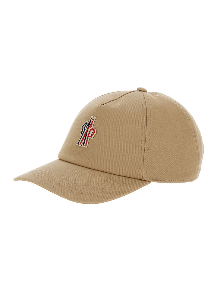 Moncler Grenoble Men Beige Baseball Cap With Logo Embroidery In Cotton Man