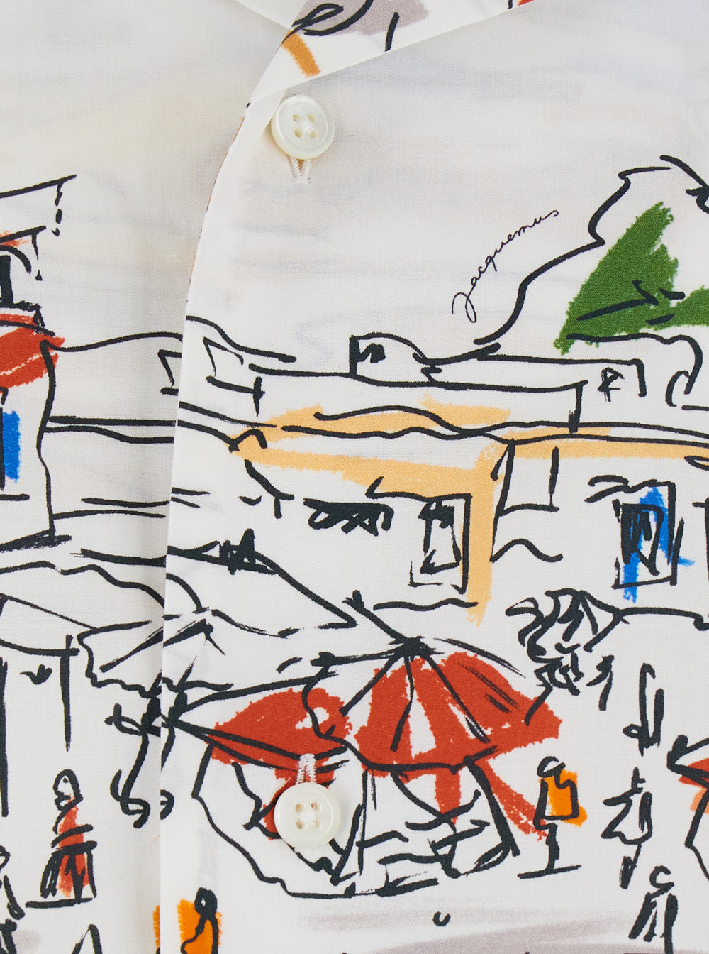 Jacquemus Men 'La Chemise Casaco' Multicolor Bowling Shirt With Graphic Print In Cotton Man