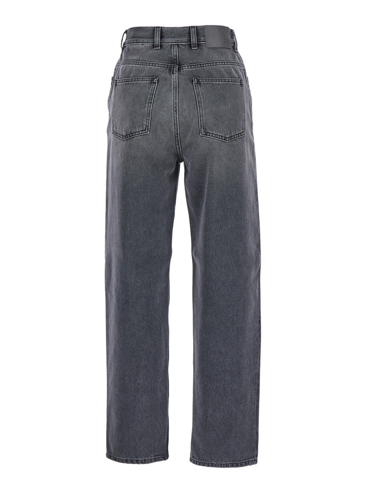Moncler Women Grey Five-Pocket Jeans In Denim Woman