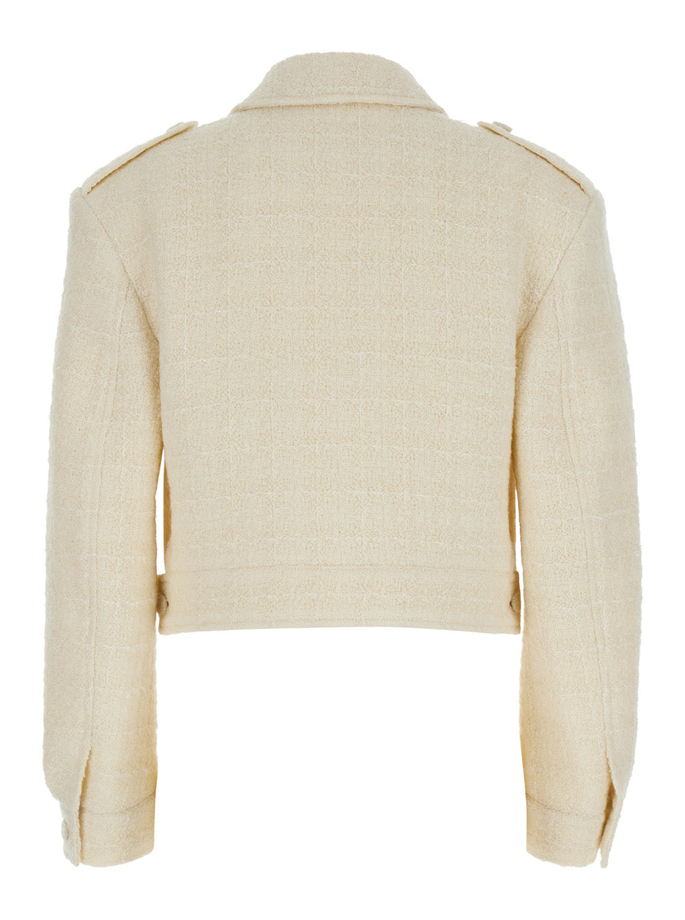 Givenchy Women White Jacket With Logo 4G Detail On The Buttons In Wool Blend Woman