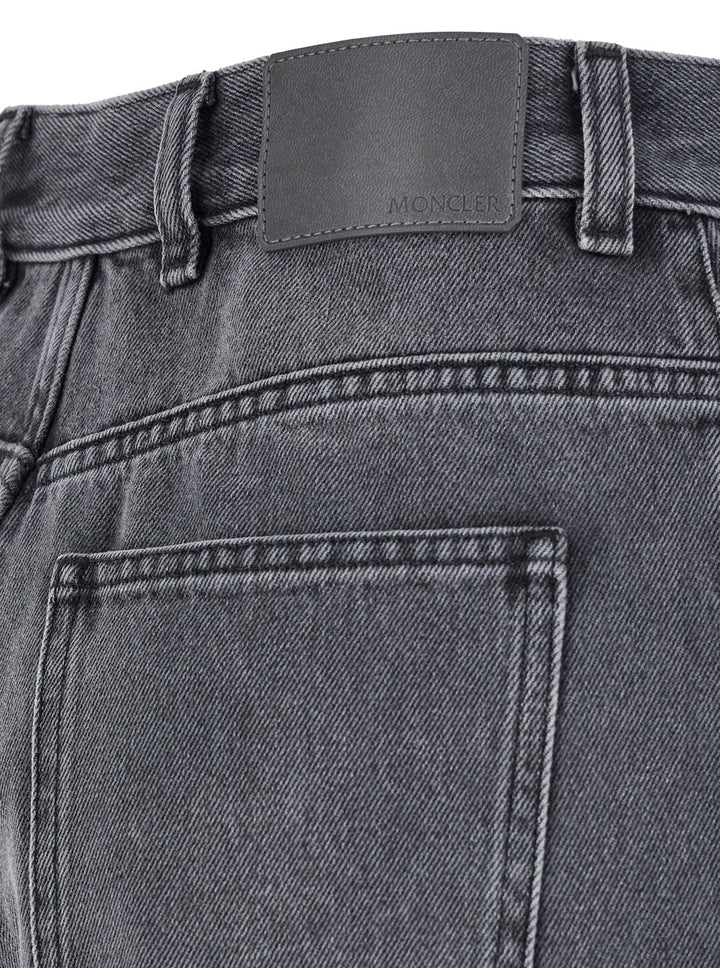 Moncler Women Grey Five-Pocket Jeans In Denim Woman
