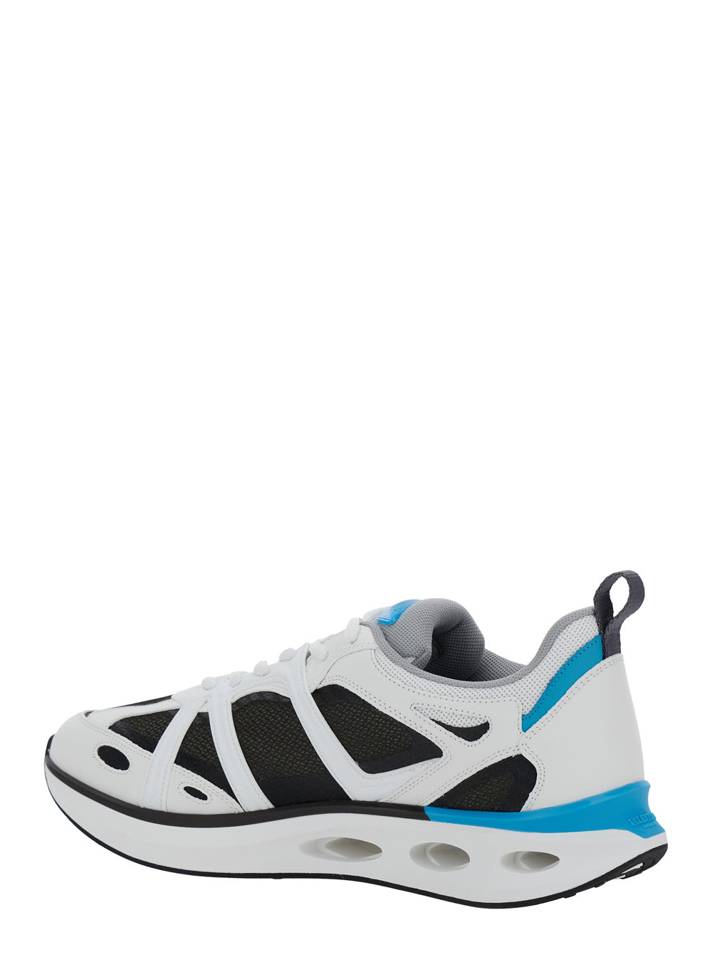 Valentino Garavani Men 'Easyjog' White Sneakers With Vlogo Detail In Leather Man