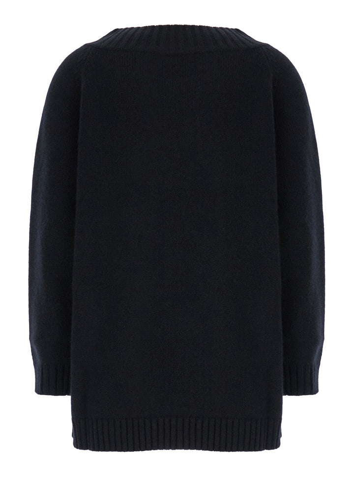 Max Mara Women 'Radames' Black Sweater With Boat Neckline In Wool And Cashmere Woman