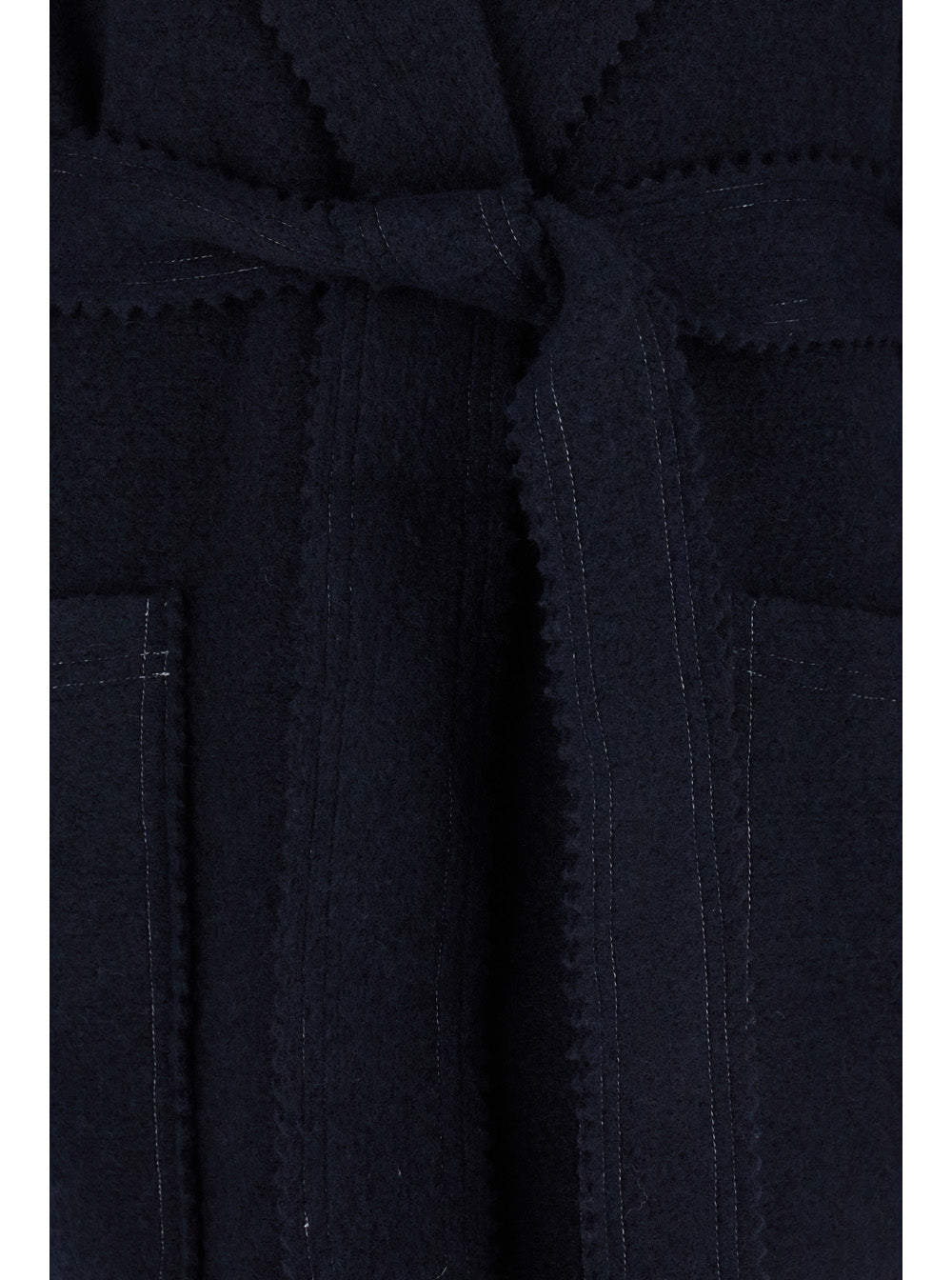Max Mara Women 'Jene' Long Blue Coat With Belt In Wool And Cashmere Woman