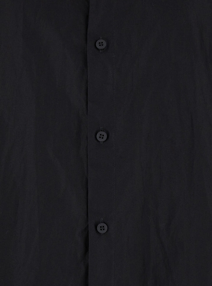 Balenciaga Women Black Dress With Classic Collar In Cotton Woman