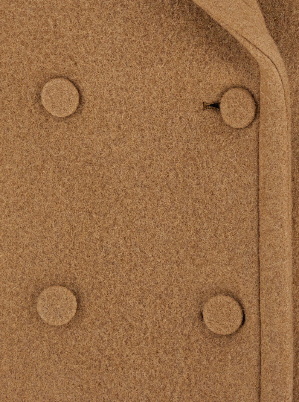 Dries Van Noten Women 'Randia' Beige Double-Breasted Coat With Notched Revers And Half Belt In Wool Woman