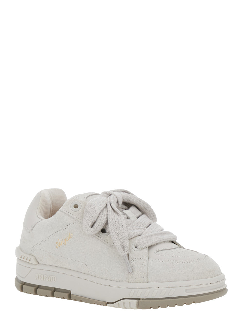 Axel Arigato Women 'Area Haze' White Low Top Sneakers With Laminated Leather In Leather Blend Woman