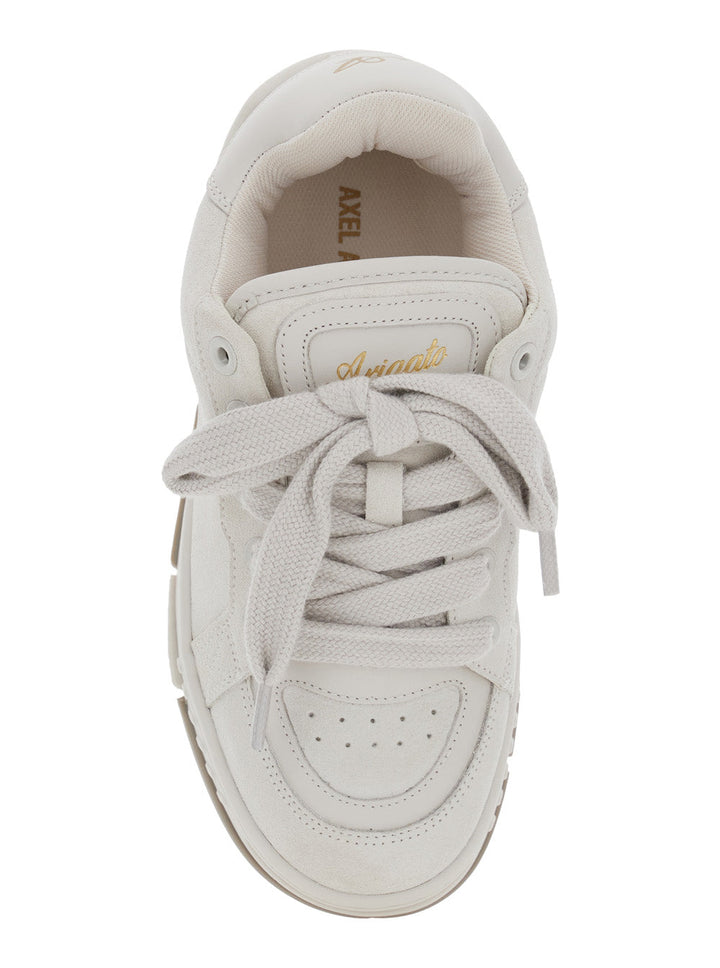 Axel Arigato Women 'Area Haze' White Low Top Sneakers With Laminated Leather In Leather Blend Woman