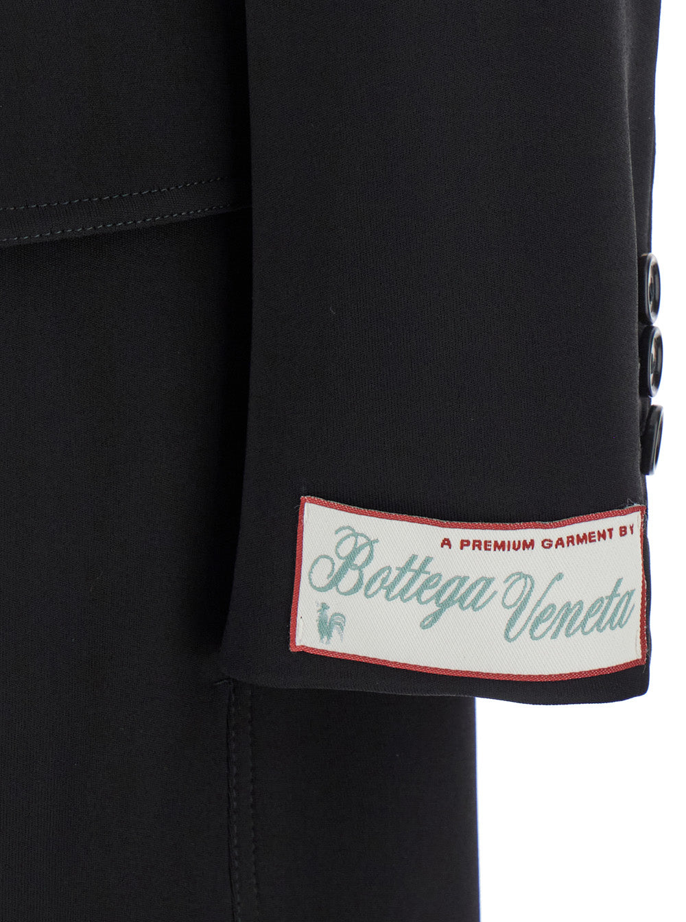 Bottega Veneta Women Black Coat With Notched Revers In Rayon Woman