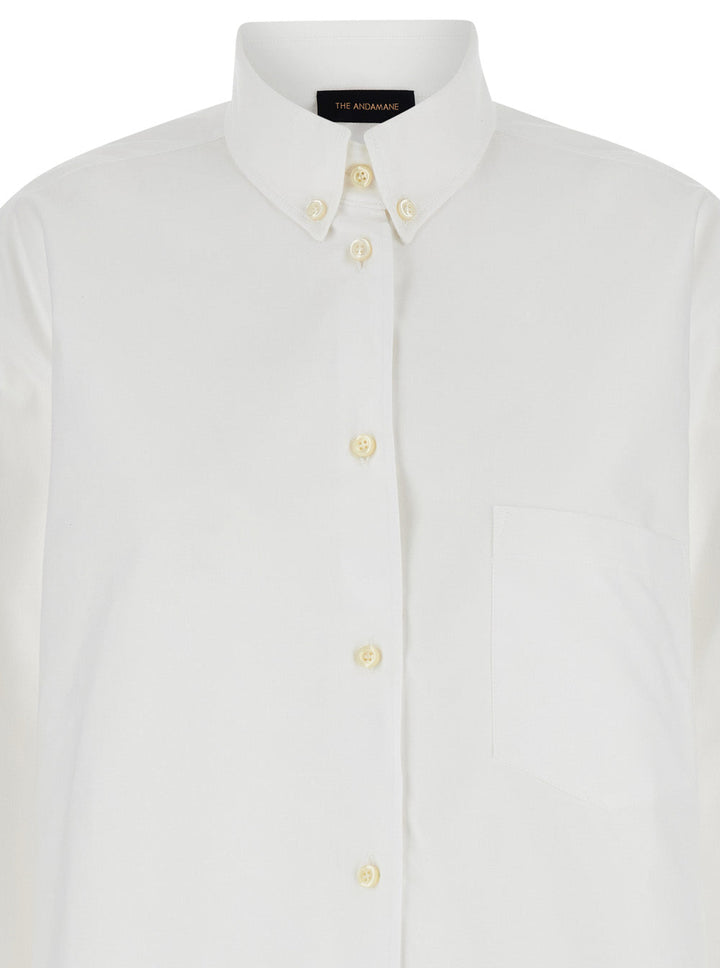 The Andamane Women White Shirt With Buttons In Cotton Blend Woman