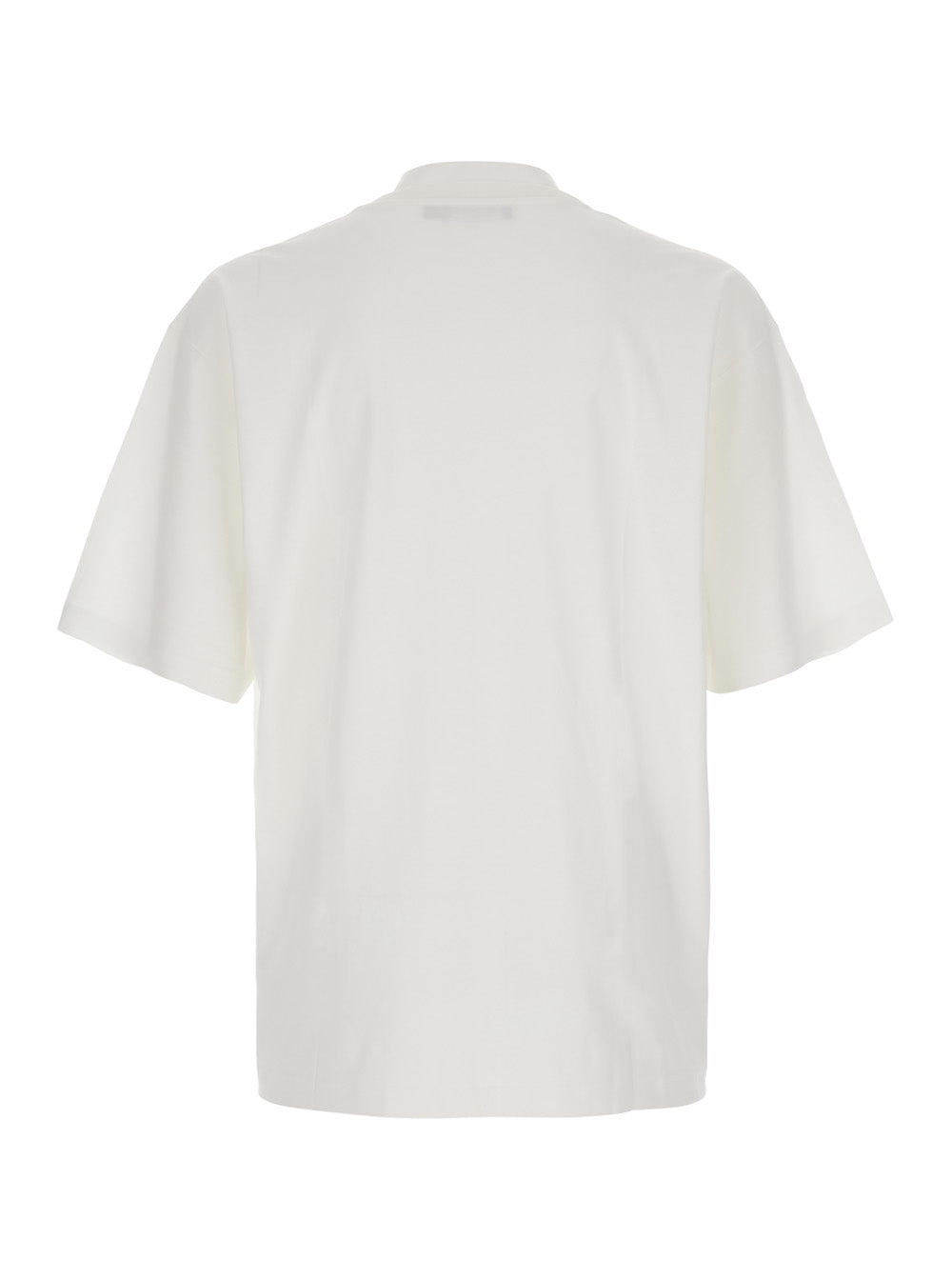 Dolce & Gabbana Men White Oversize T-Shirt With Maxi Logo On The Front In Cotton Man