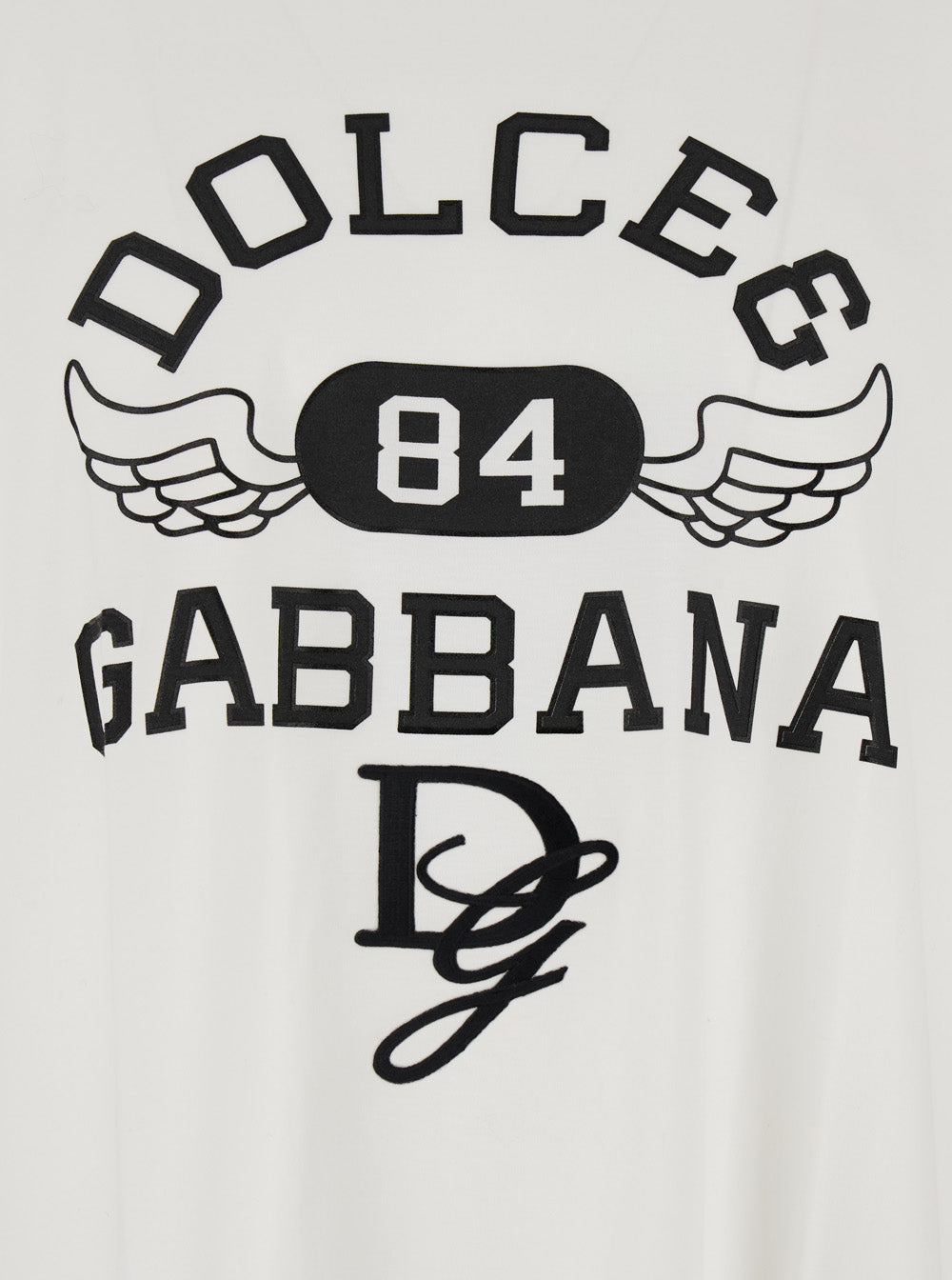 Dolce & Gabbana Men White Oversize T-Shirt With Maxi Logo On The Front In Cotton Man