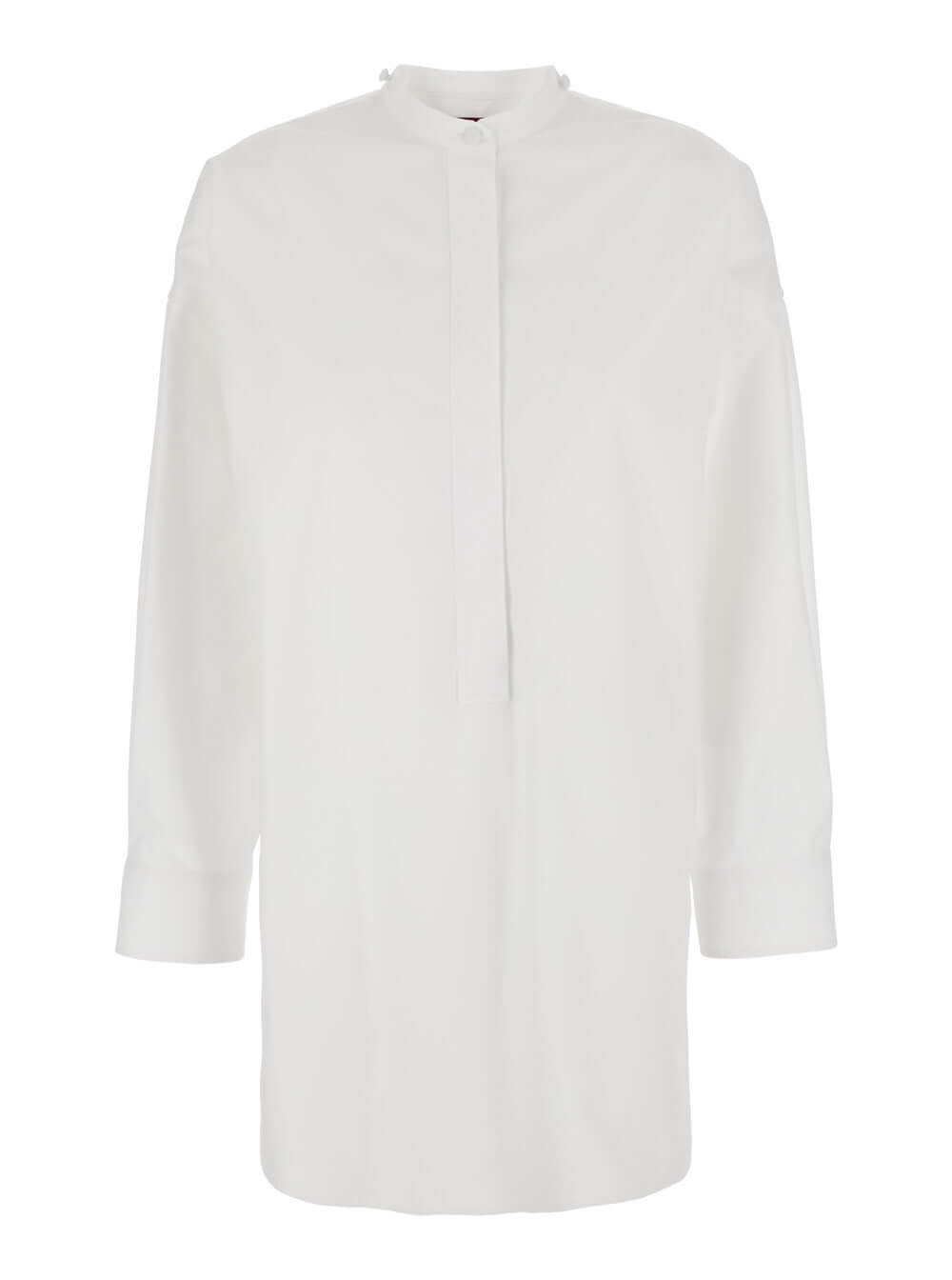 Gucci Women White Shirt With Classic Collar And Logo Lettering On The Collar In Cotton Woman