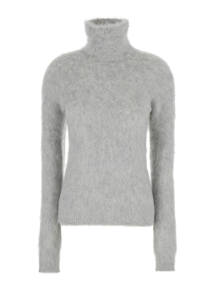 Sportmax Women "Elgar" Grey Swater With Turtleneck In Alpaca Woman