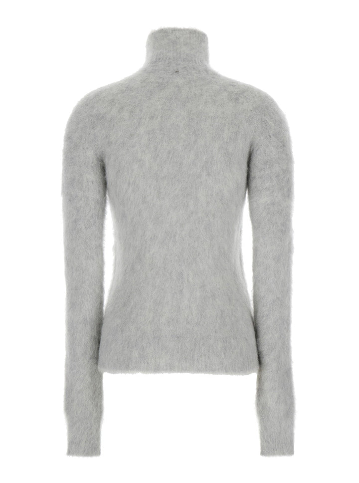 Sportmax Women "Elgar" Grey Swater With Turtleneck In Alpaca Woman