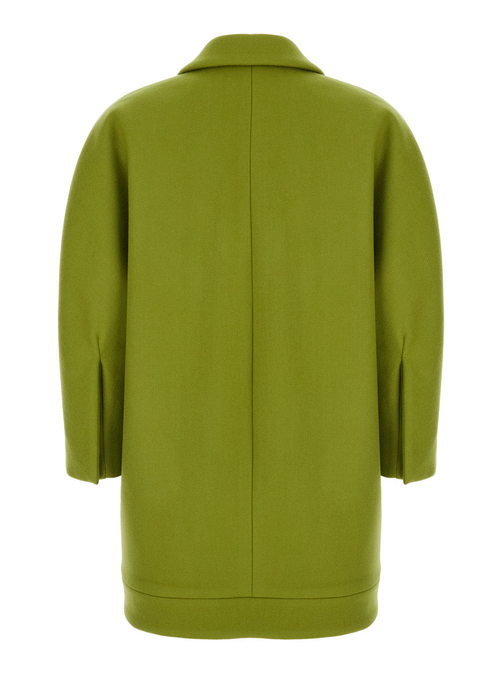 Gucci Women Green Double-Breasted Jacket With Notched Revers In Wool Woman