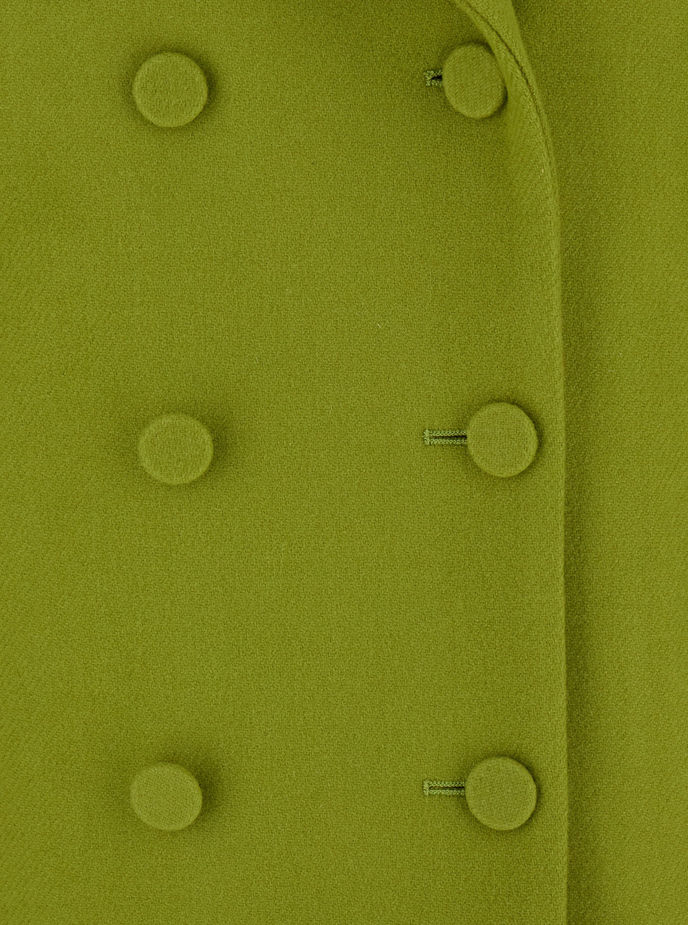 Gucci Women Green Double-Breasted Jacket With Notched Revers In Wool Woman