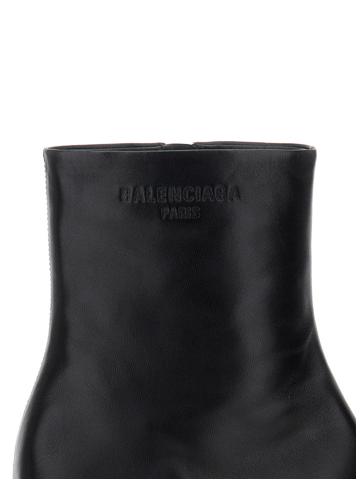 Balenciaga Women 'Duty Free 60Mm' Black Boots With Square Tip In Leather Women