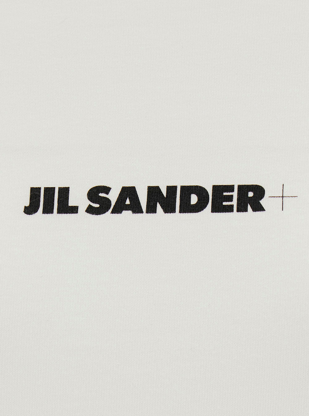 Jil Sander Women White Long Sleeve T-Shirt With Contrasting Logo Print In Cotton Woman