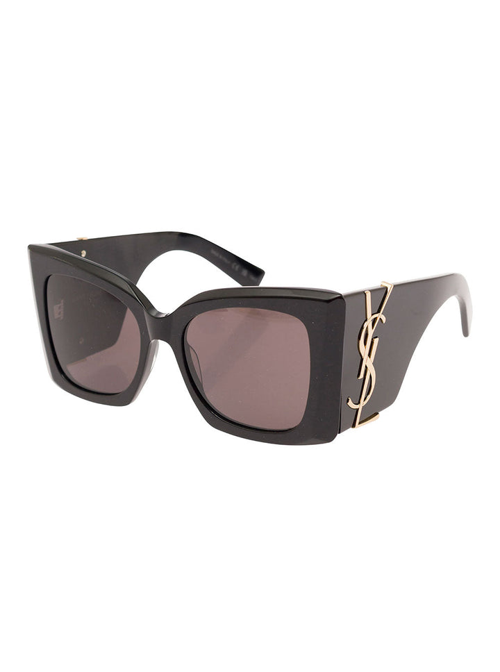 Saint Laurent Women 'Blaze' Black Cat-Eye Sunglasses With Oversize Frame In Acetate Woman