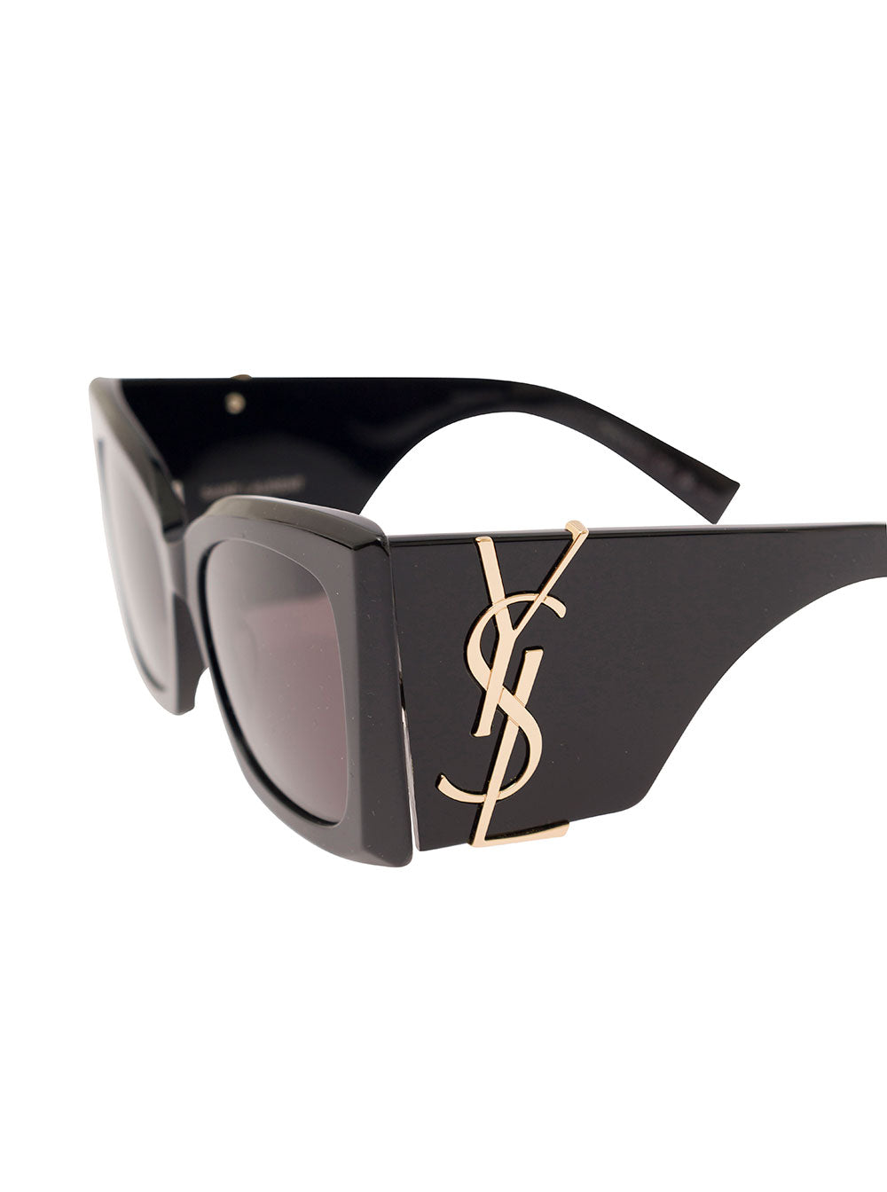 Saint Laurent Women 'Blaze' Black Cat-Eye Sunglasses With Oversize Frame In Acetate Woman