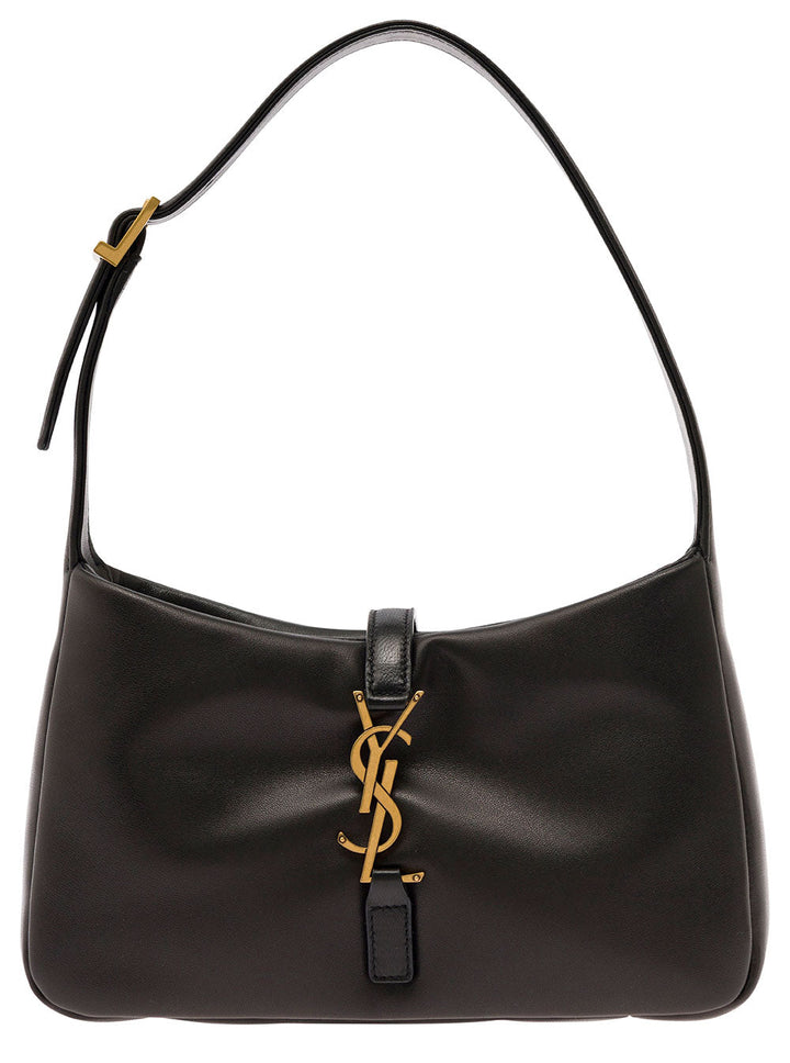Saint Laurent Women 'Le 5 À 7 Padded' Black Shoulder Bag With Logo Detail In Padded Leather Woman