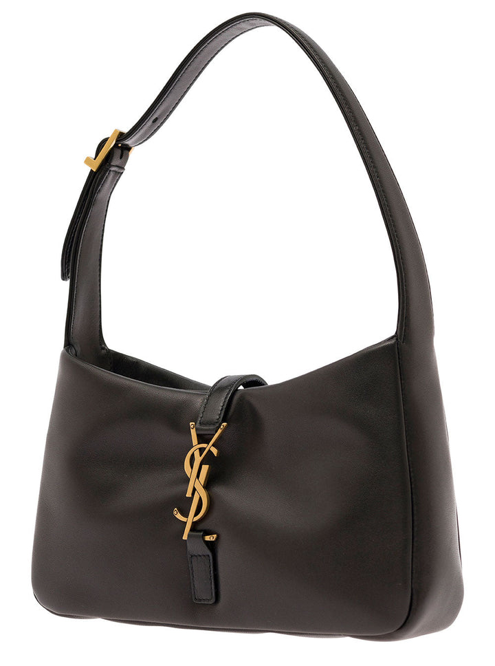 Saint Laurent Women 'Le 5 À 7 Padded' Black Shoulder Bag With Logo Detail In Padded Leather Woman