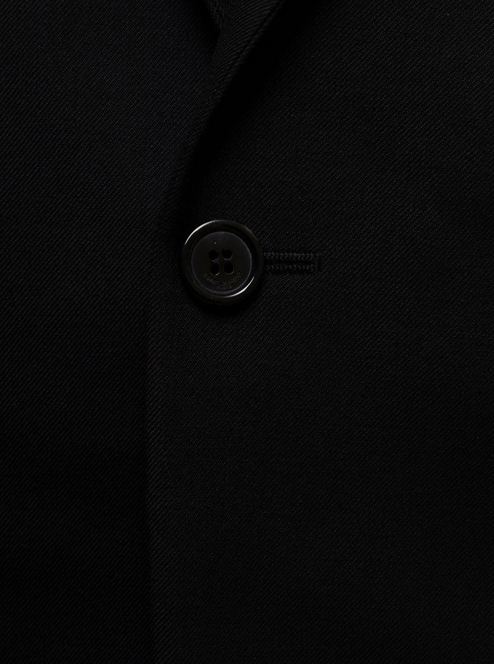 Saint Laurent Women Saint Laurent Woman's Black  Gabardine Single-Breasted Blazer