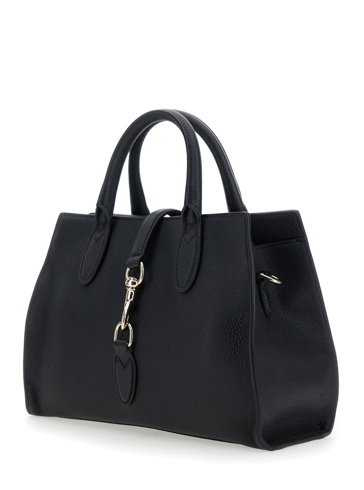 Gucci Women 'Jackie' Black Handbag With Horsebit On The Front And Removable Shoulder Strap In Leather Woman