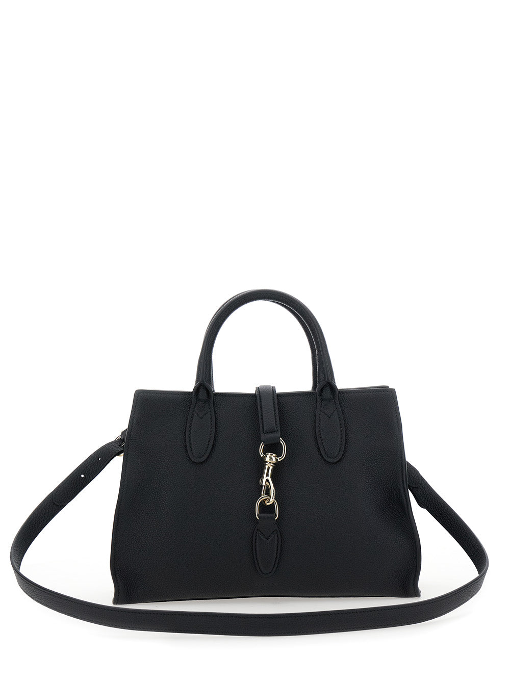 Gucci Women 'Jackie' Black Handbag With Horsebit On The Front And Removable Shoulder Strap In Leather Woman