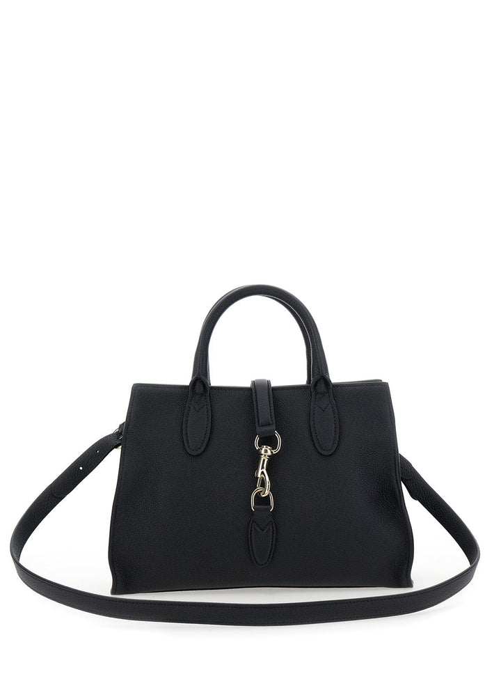 Gucci Women 'Jackie' Black Handbag With Horsebit On The Front And Removable Shoulder Strap In Leather Woman