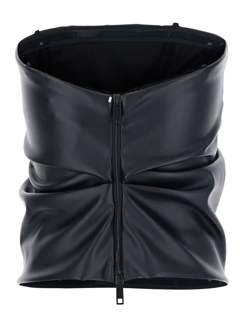 Sportmax Women 'Lindsey' Black Bandeau Top With V-Neck On The Back In Tech Fabric Woman