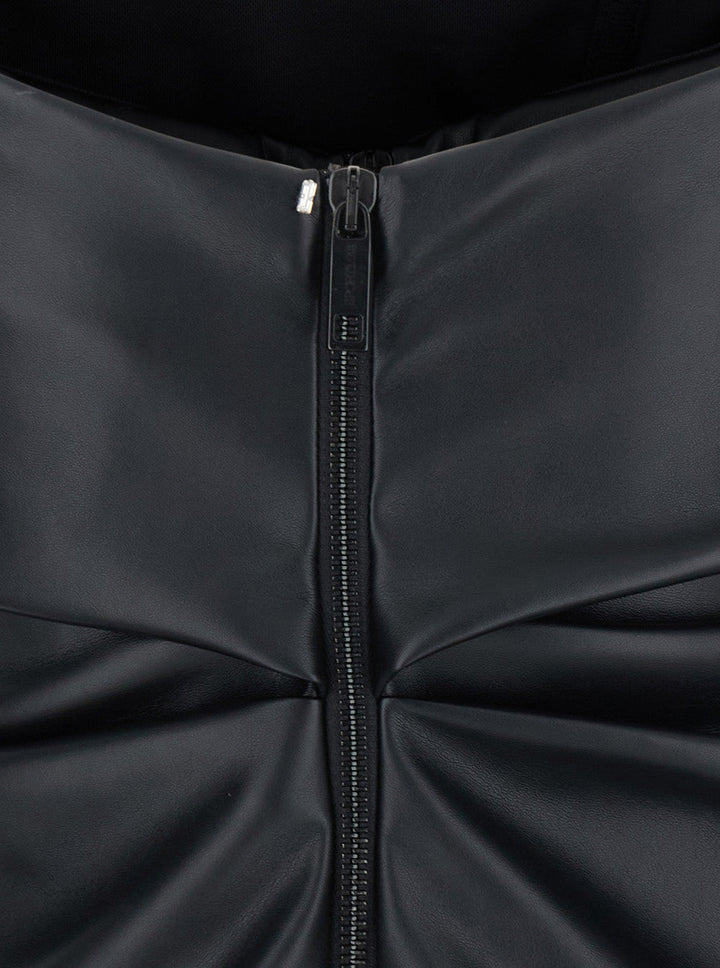 Sportmax Women 'Lindsey' Black Bandeau Top With V-Neck On The Back In Tech Fabric Woman