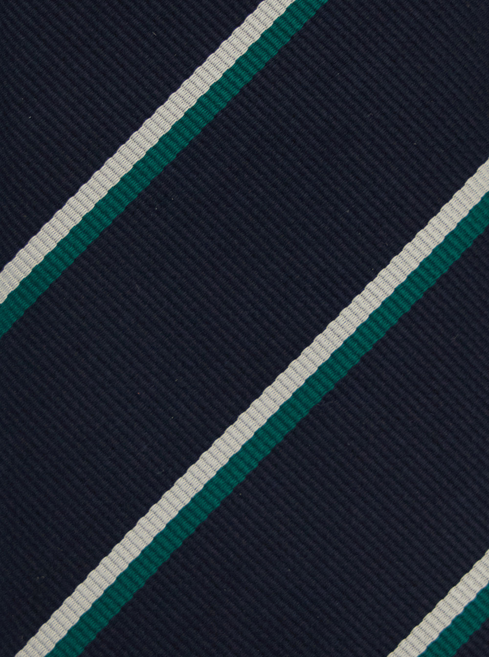 Gucci Men Blue Tie With Diagonal Stripe Pattern And Embroidered Logo Detail In Silk Man